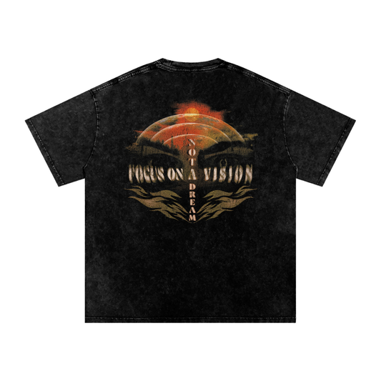 Focus On A Vision. Acid Wash. T-Shirt