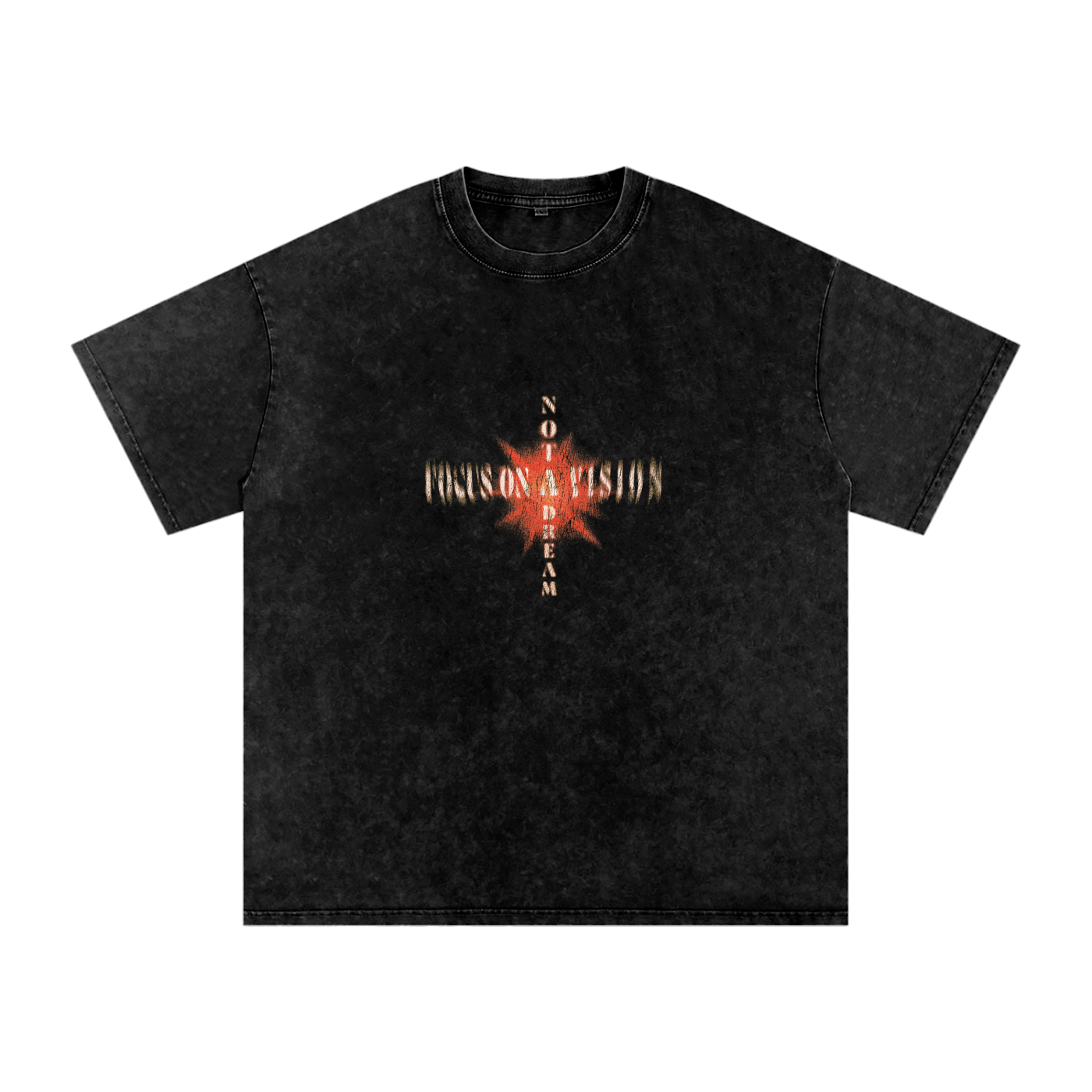 Focus On A Vision. Acid Wash. T-Shirt