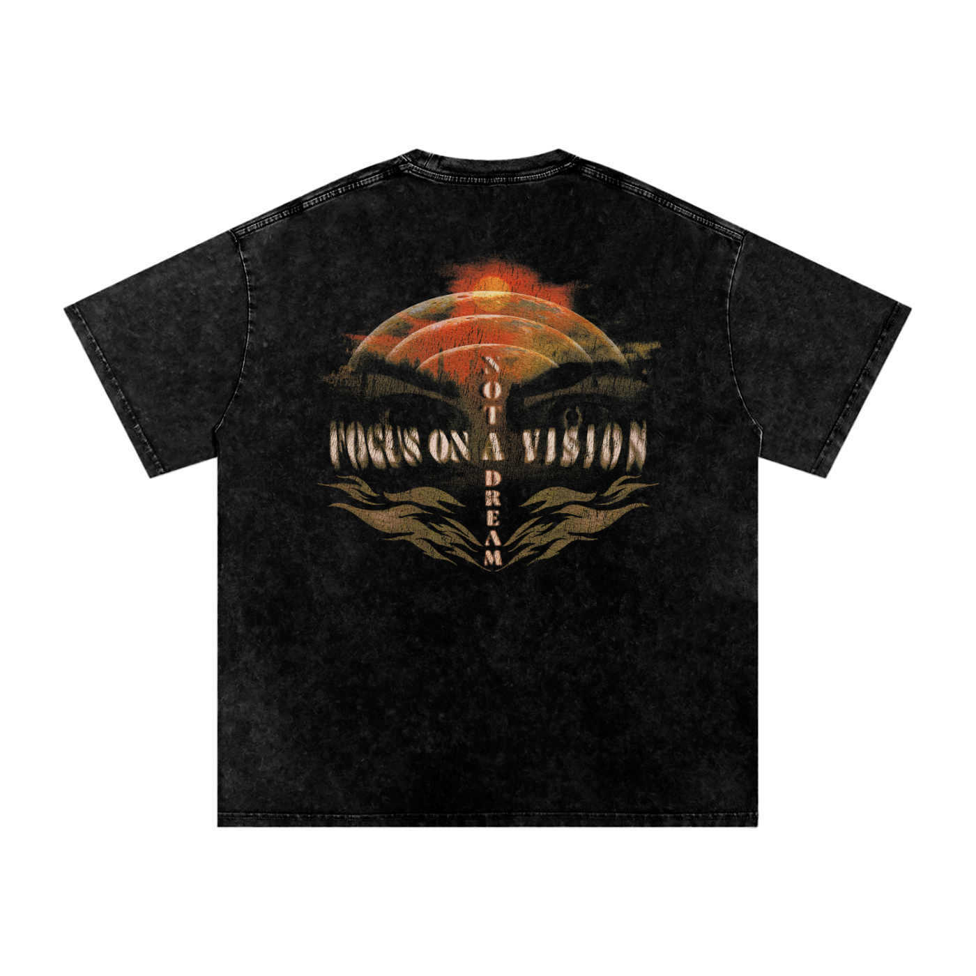Focus On A Vision. Acid Wash. T-Shirt